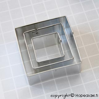    *Siivousmyynti Setti (studion mallikappale) Muotti Neli�+Soikea 2x3kpl setti (2cm, 3cm, 4cm)