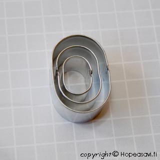    *Siivousmyynti Setti (studion mallikappale) Muotti Neli�+Soikea 2x3kpl setti (2cm, 3cm, 4cm)