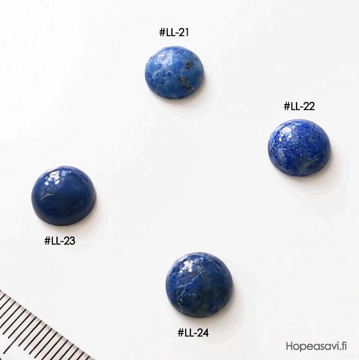 Lapis (Tumman sininen), kapussi, py�re�, 10mm, kuvassa LL-22, uniikki kivi, 1 kpl