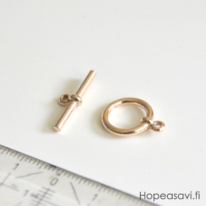 Lukko, salpalukko, pronssia, 15.5mm, 1 setti
