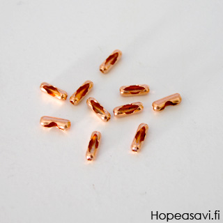  *Poistomyynti -huom mitta* Kupariketju, pallohelmi (2.5mm), puhdasta kuparia, mittapala 20cm + 1 kpl liitososa