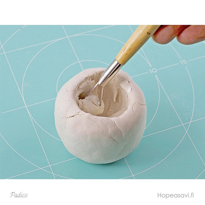  *Uutuus* Lastasetti muotoiluun, 3 kaksip�ist� silmukkarautaa saven muotoiluun, pituus 15cm