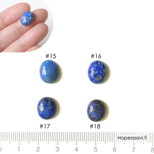 Lapis, kapussi, soikea 12x10mm, kuvassa #18, uniikki kivi
