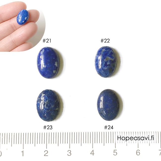 Lapis (Tumman sininen), kapussi, soikea 14x10mm, kuvassa #23, 1 kpl