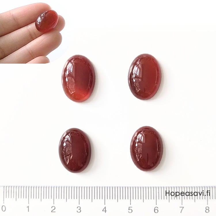 Karneoli, Kapussi, Soikea 18x13mm, 1kpl