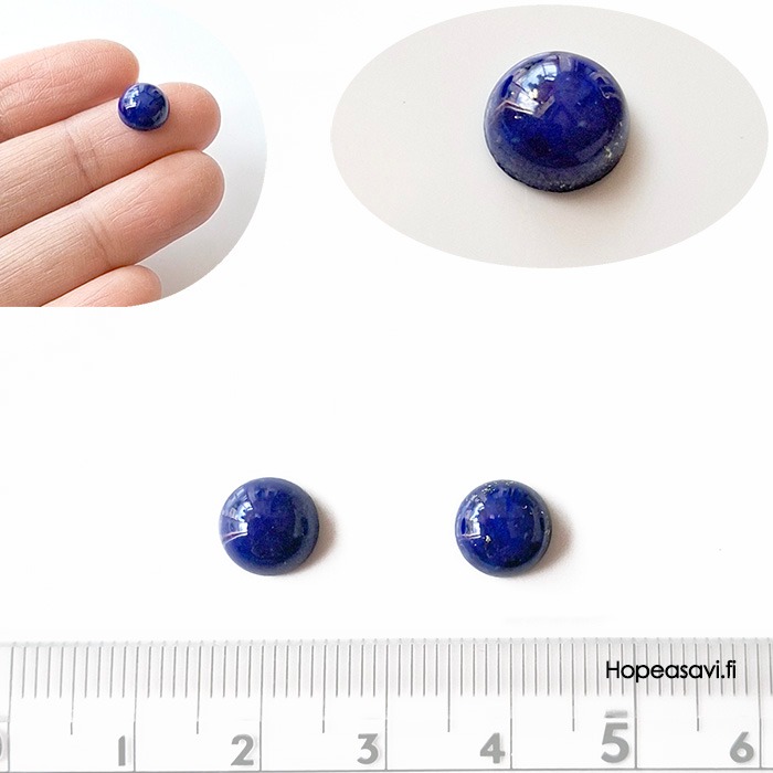 Lapis (Tumman sininen), kapussi, py�re�, 8mm, AA-laatu, kaunis tasalaatuinen kivi, 1kpl