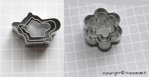    *Siivousmyynti Setti (studion mallikappale) Piparkakku + Teekannu (2x2cm, 3x3cm, 4x4cm)