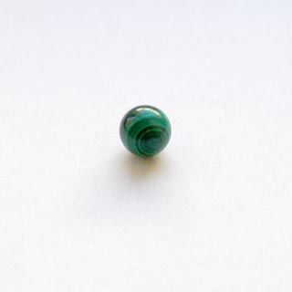 Malakiitti, helmi, vihreä, pyöreä, puoliväliinporattu, 6mm, 1 kpl