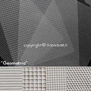 Tekstuurilevyj, setti 4 kpl, muovia, 115X150mm, "GEOMETRIA"