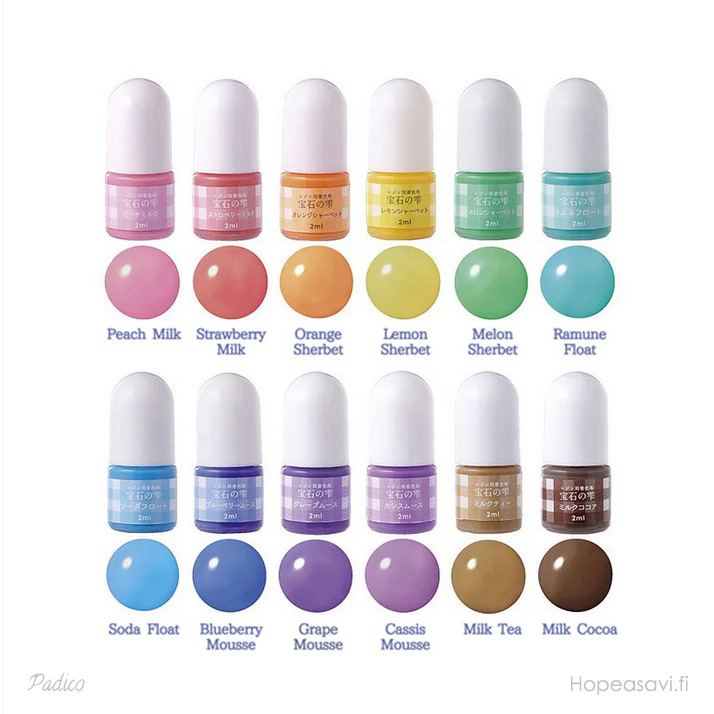  UV-hartsi pigmentti SETTI 'Vaahtokarkki pastelli v�rit', 12x2ml *rajoitettu valmistuser�, loppu=loppu)