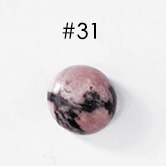 Rodoniitti, py�r�hiottu kapussi, ympyr� 8mm, tasainen tausta, uniikki kivi, kuvassa #31, 1 kpl