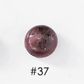 Rodoniitti, py�r�hiottu kapussi, ympyr� 8mm, tasainen tausta, uniikki kivi, kuvassa #37, 1 kpl