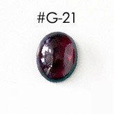 Granaatti (Garnetti), py�r�hiottu kapussi, soikea 10x8 paksuus noin 2.5mm, kuvassa #21, kaunis l�mmin v�ri, 1kpl