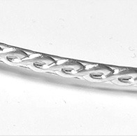 Hopealanka 925, *Kuviolanka LETTI* pehme�, noin 3.0 x 1.3mm, 5cm (+/2%)