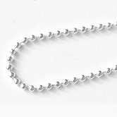 Hopeaketju, pieni� pallohelmi� (1.5mm), sterling hopea 925, jousilukko, pituus 50cm