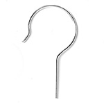   *Uutuus* Korvakoukku, Sterling hopeadublee, lanka 0.8mm, pituus 26mm josta 12mm suoraa lankaa muotoilua varten, 1 pari (2 kpl)