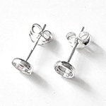   *Uutuus* Korvatappi ja vastaosa, Sterling hopeadublee, 4mm paikka koristeelle, esim. kivikapussille 1 pari (2 kpl)