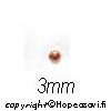 Helmi, kupari, py�re�, saumaton malli, 3mm, reik� 0.99 mm, noin 25 kpl