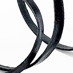 Nauha, aitoa nahkaa, musta, litte�, noin 3x1mm (kapea), 50cm (+/-2%)