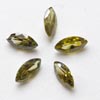 Kuutiollinen Zirkonia, oliivin vihre�, markiisi 8x4mm, 1kpl