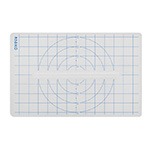 Kaulin, tasokaulin, 14x9cm, mittaruudukko, yksi kahva, esim tasapaksujen osien ja sormusnauhojen tekoon metallisavista