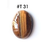 Tiikerinsilm�, aito luonnonkivi, py�r�hiottu kapussi, soikea, 18x13mm, kuvassa T31 (uniikki kivi) 1 kpl