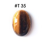 Tiikerinsilm�, py�r�hiottu kapussi, soikea, 18x13mm, kuvassa T35, laadukas valikoitu korukivi, 1 kpl