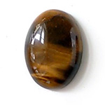 Tiikerinsilm, aito luonnonkivi, pyrhiottu kapussi, soikea, 18x13mm, kuvassa #1 (uniikki kivi)