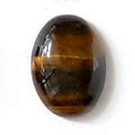 Tiikerinsilm, aito luonnonkivi, pyrhiottu kapussi, soikea, 18x13mm, kuvassa #2 (uniikki kivi)